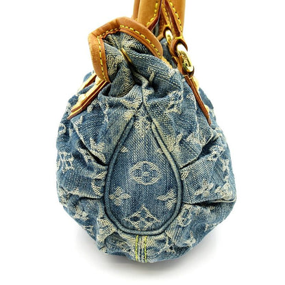 Louis Vuitton Pleaty Monogram Denim Handbag Blue — view 5