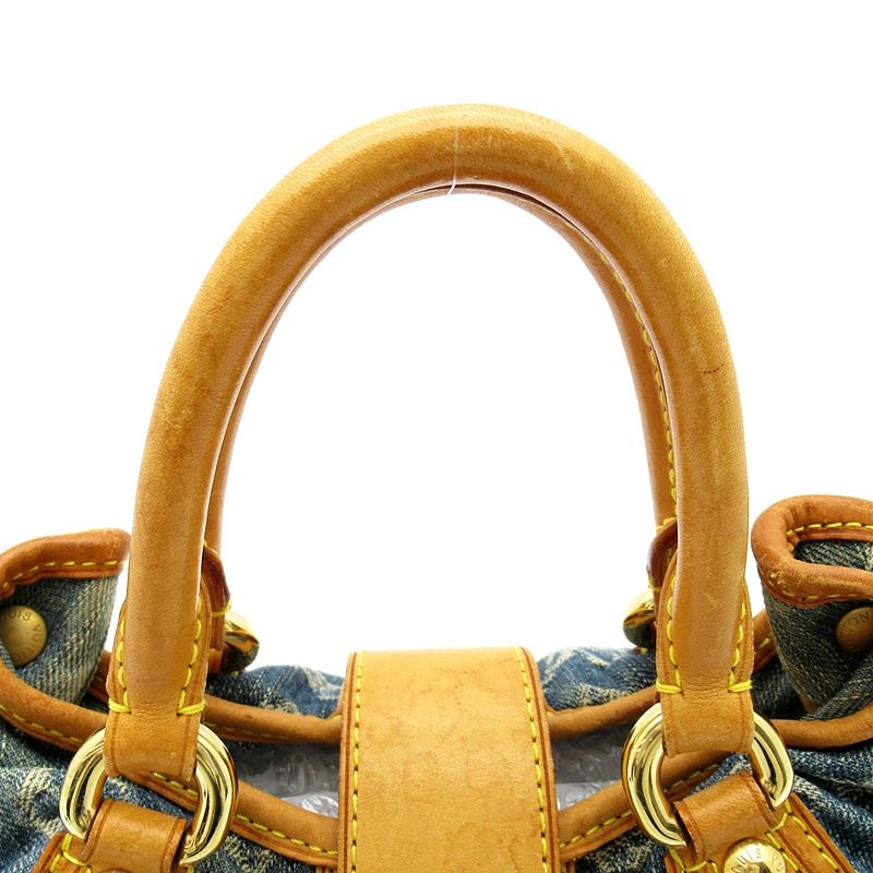 Louis Vuitton Pleaty Monogram Denim Handbag Blue — view 2