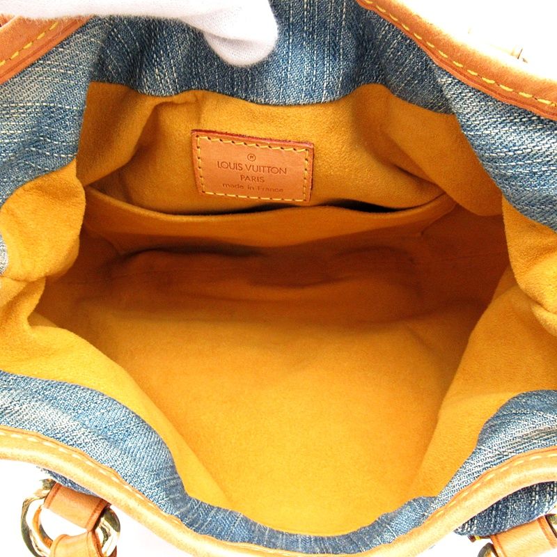 Louis Vuitton Pleaty Monogram Denim Handbag Blue — view 7