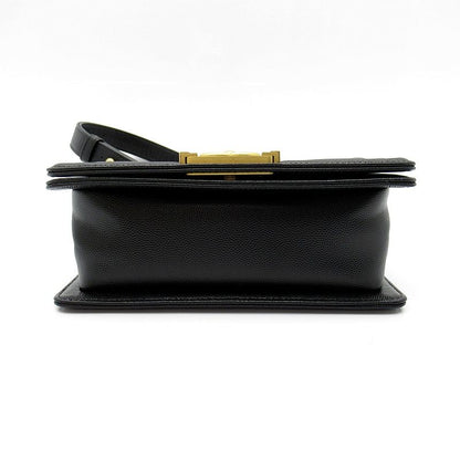 Chanel Boy Small Chain Shoulder Bag Caviar Leather Black — view 6