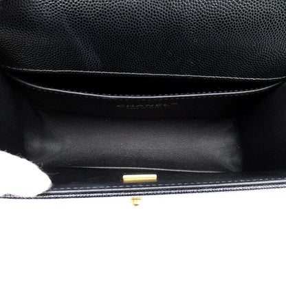 Chanel Boy Small Chain Shoulder Bag Caviar Leather Black — view 7