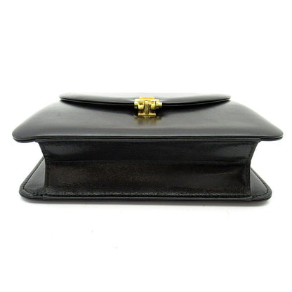 Dior Vintage Logo Shoulder Bag Leather Black — view 6