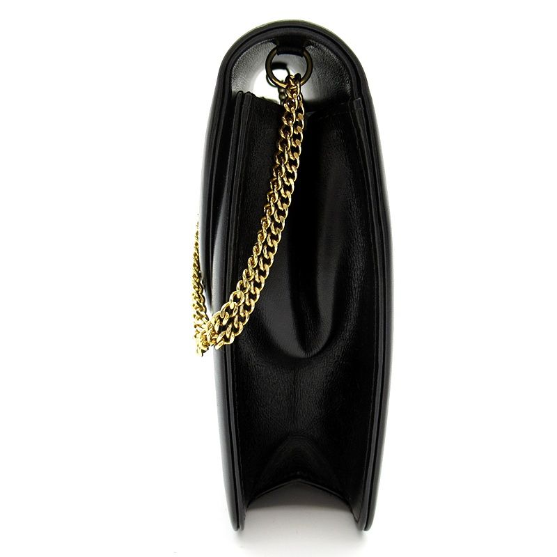 Dior Vintage Logo Shoulder Bag Leather Black — view 3