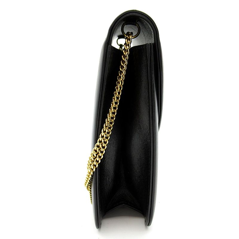 Dior Vintage Logo Shoulder Bag Leather Black — view 5