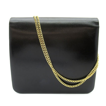 Dior Vintage Logo Shoulder Bag Leather Black — view 4
