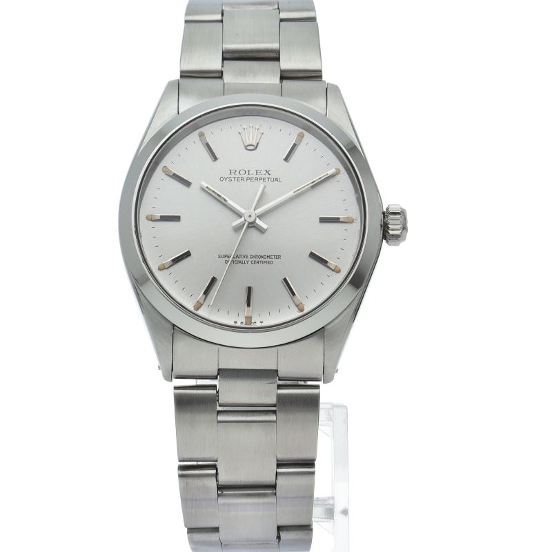 Rolex Oyster Perpetual Watch Antique SS Silver — view 2