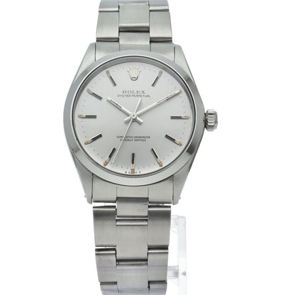 Rolex Oyster Perpetual Watch Antique SS Silver — view 2