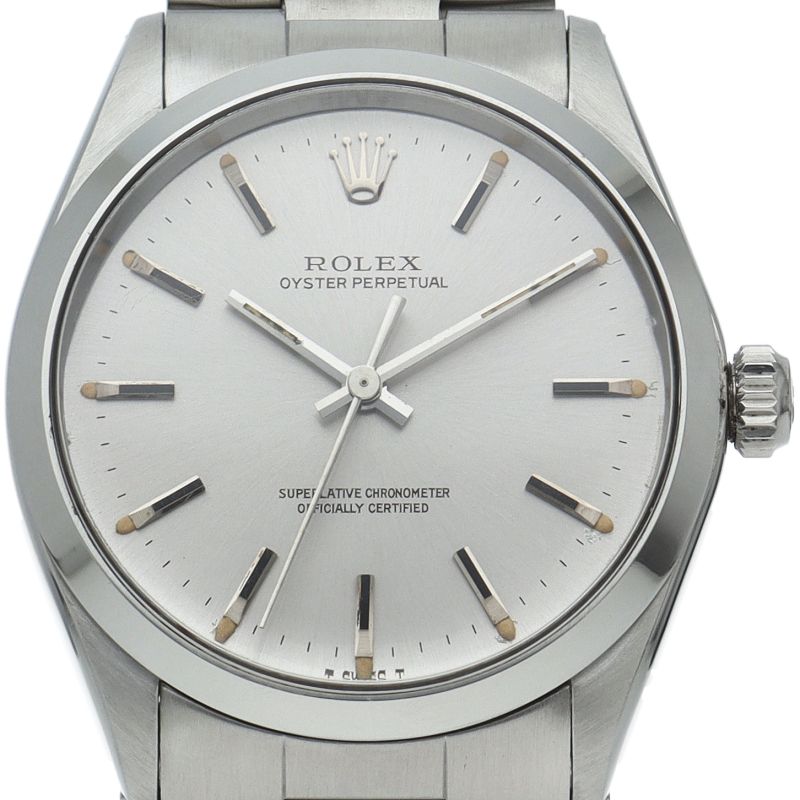 Rolex Oyster Perpetual Watch Antique SS Silver