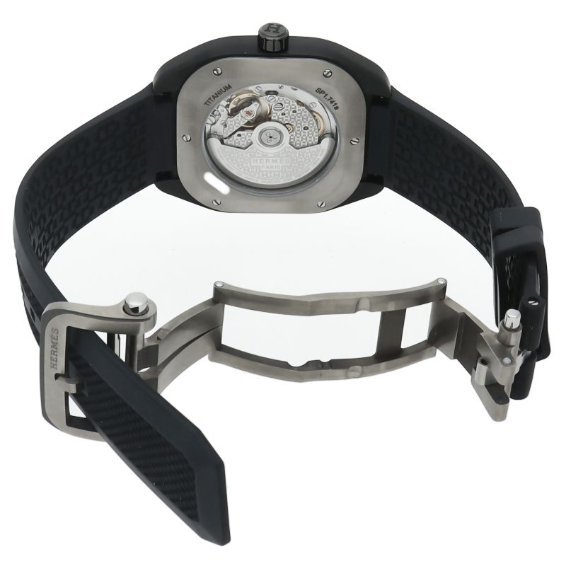 Hermes GM Watch 39 Auto Titanium Rubber — view 5