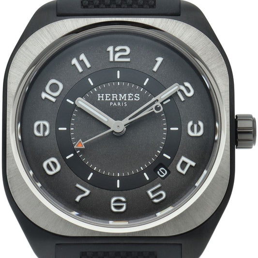 Hermes GM Watch 39 Auto Titanium Rubber