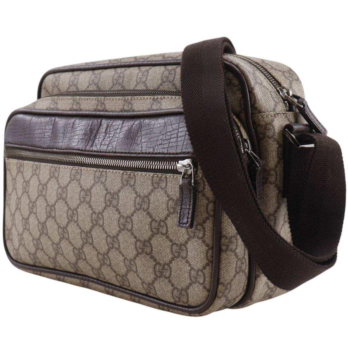 Gucci GG Supreme Canvas Brown Shoulder Bag — view 2