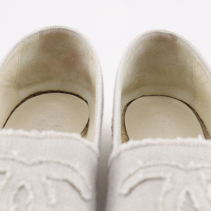Chanel Espadrilles CC Logo Linen Off White Slip-on — view 8
