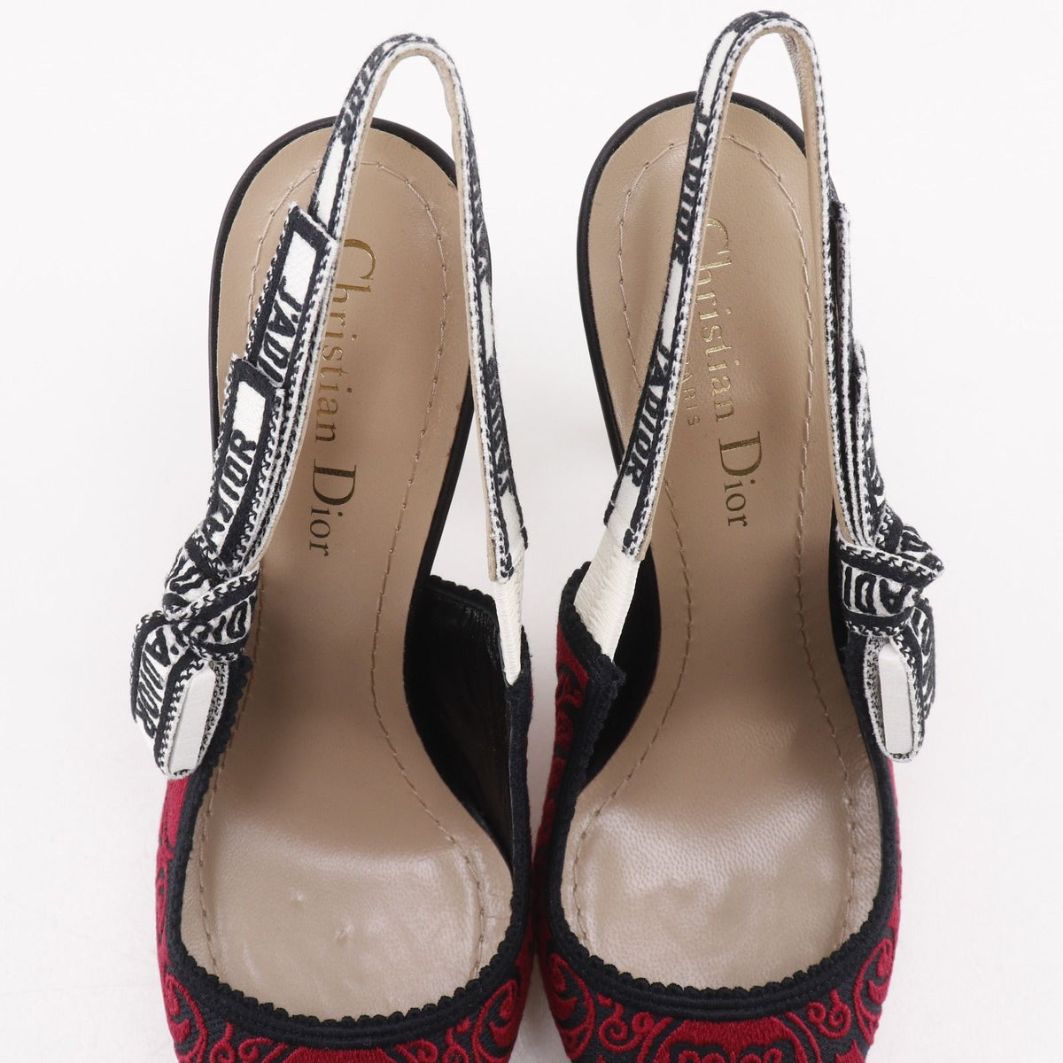 Dior J'adior Cotton Black Red Pumps Heels — view 6