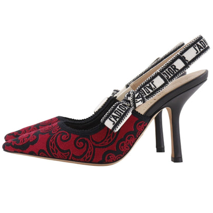 Dior J'adior Cotton Black Red Pumps Heels — view 2