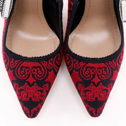 Dior J'adior Cotton Black Red Pumps Heels — view 7