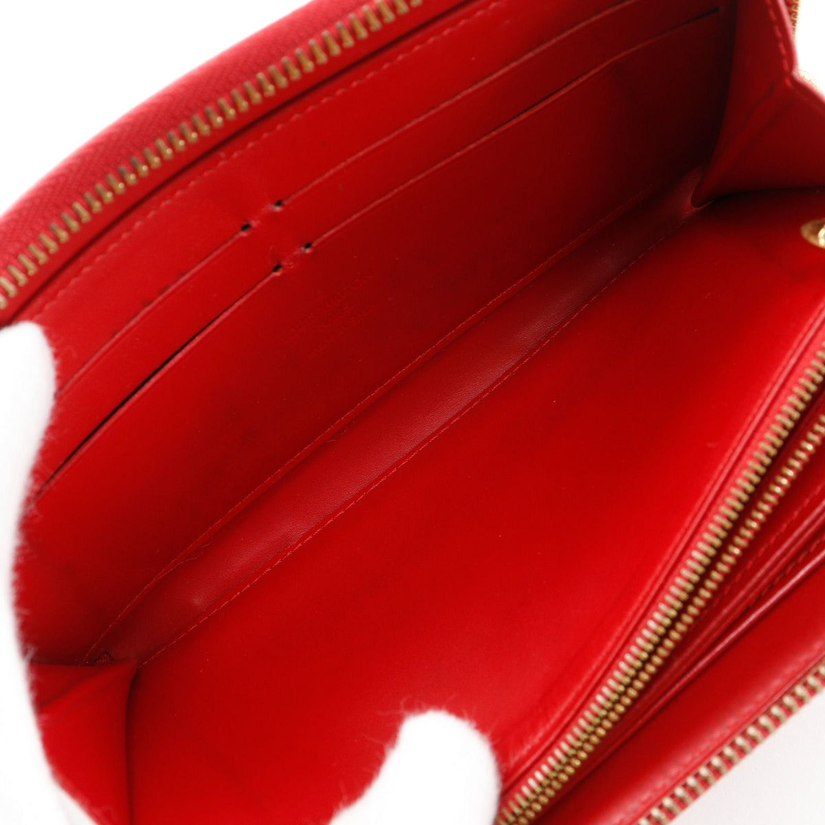 Louis Vuitton Zippy Wallet Monogram Vernis Cerise Red — view 6
