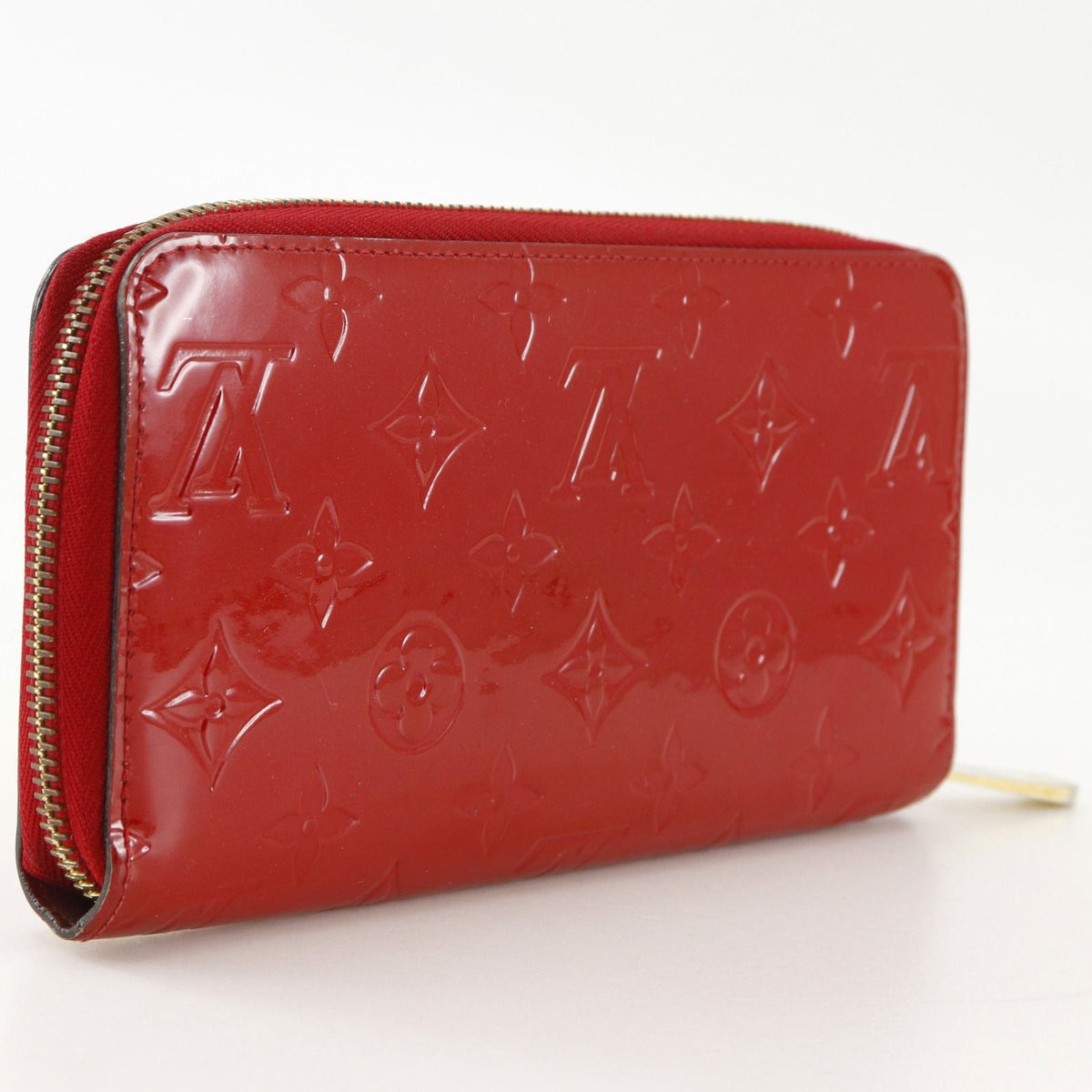 Louis Vuitton Zippy Wallet Monogram Vernis Cerise Red — view 3