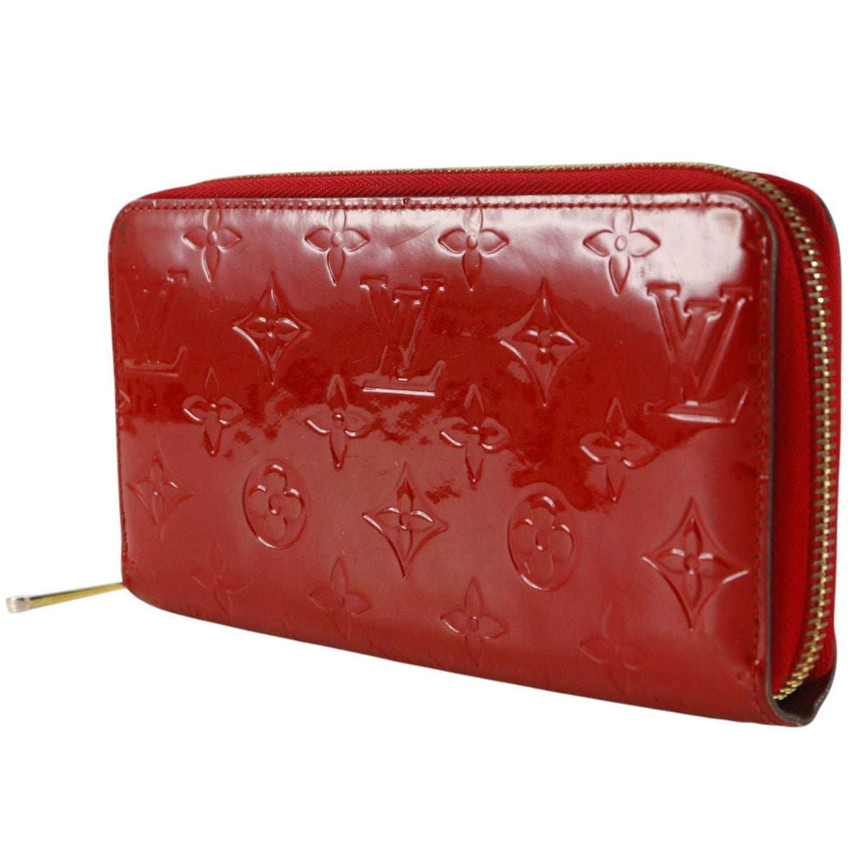 Louis Vuitton Zippy Wallet Monogram Vernis Cerise Red — view 2