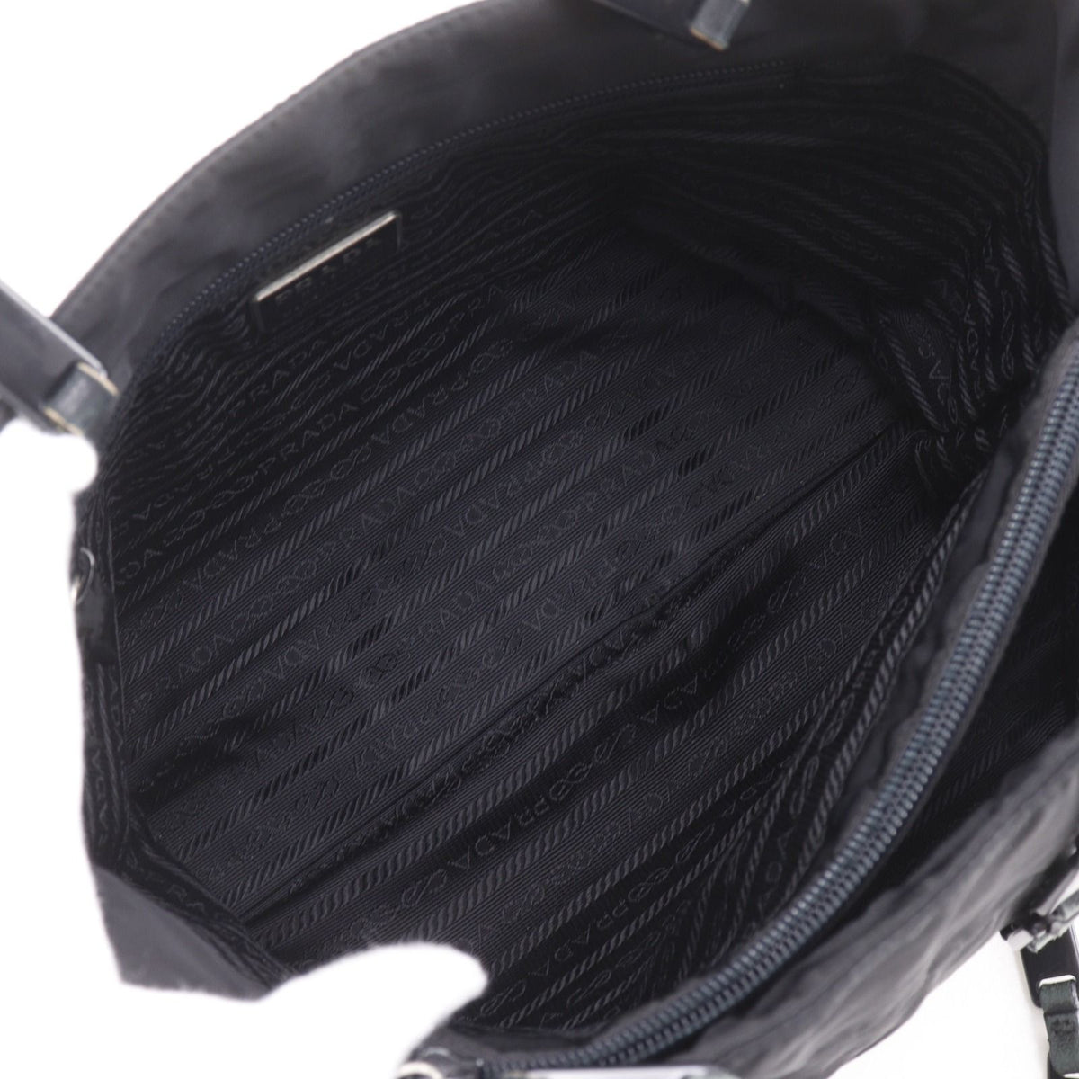 Prada Chain Shoulder Nylon Nero Black Tote Bag — view 6