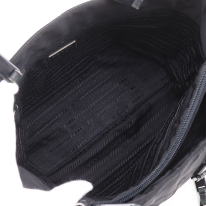 Prada Chain Shoulder Nylon Nero Black Tote Bag — view 6