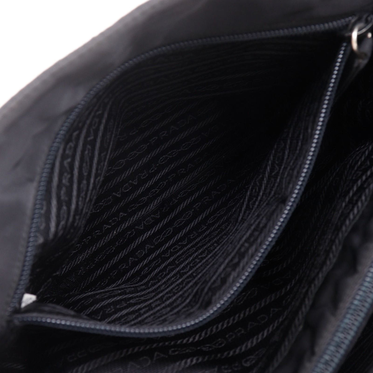 Prada Chain Shoulder Nylon Nero Black Tote Bag — view 7
