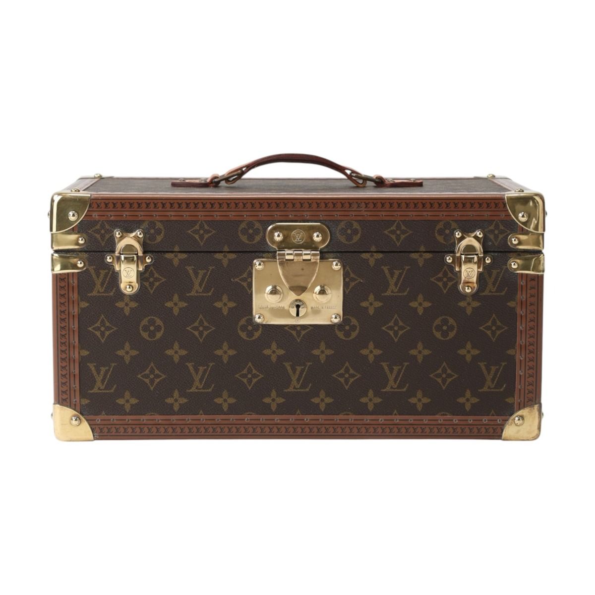 Louis Vuitton Monogram Attache Case Boite Buteil Trunk Brown
