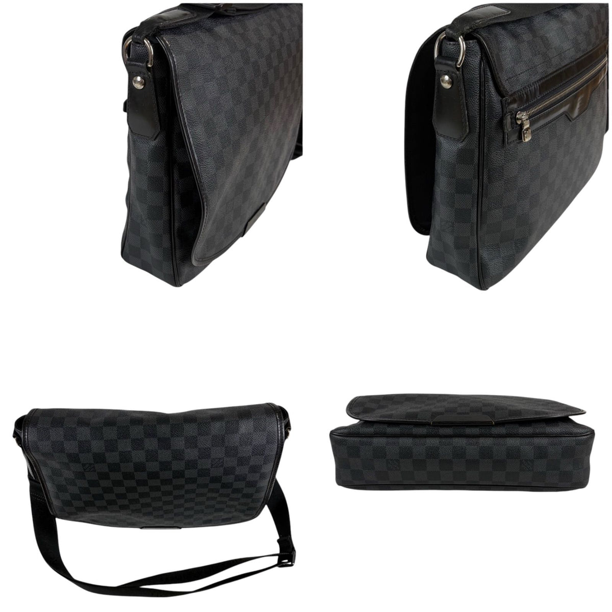 Louis Vuitton Damier Graphite District MM Cross Belt Bag — view 6