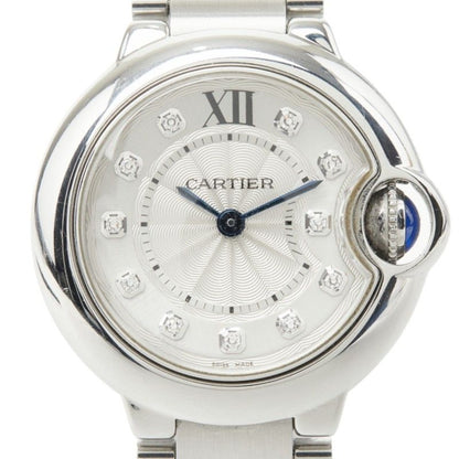 Cartier Ballon Bleu SM de Diamond Watch Silver Stainless Steel