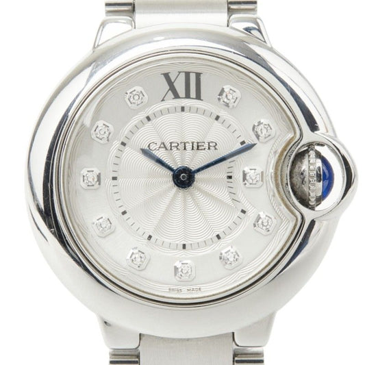 Cartier Ballon Bleu SM de Diamond Watch Silver Stainless Steel