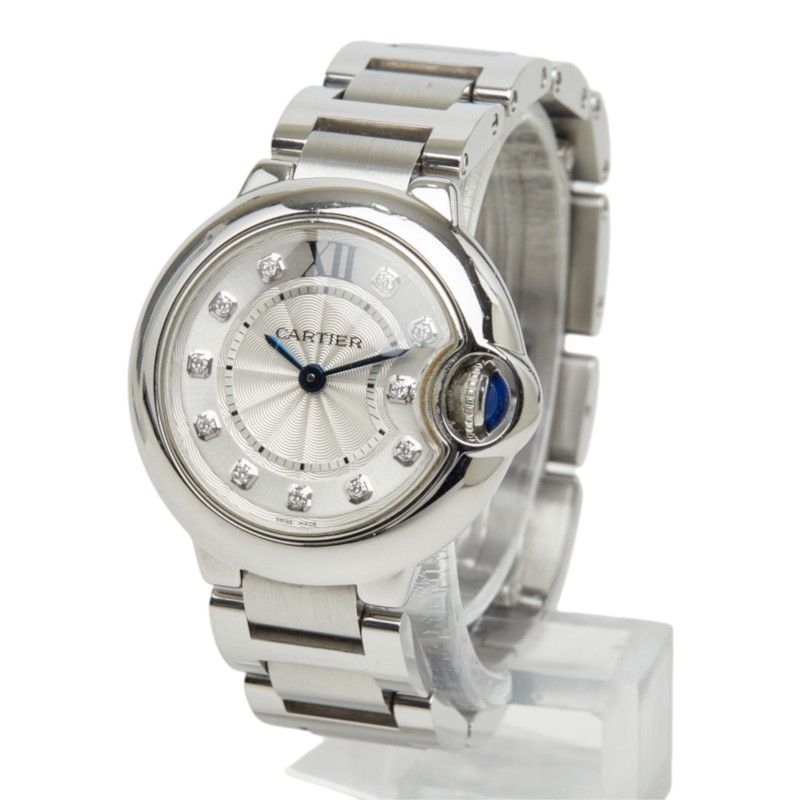 Cartier Ballon Bleu SM de Diamond Watch Silver Stainless Steel — view 2