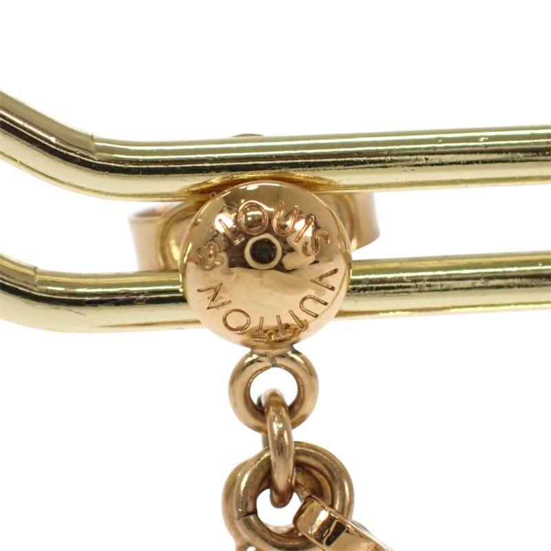 Louis Vuitton Boucles D'oreilles Damier Pearl Earrings Metal Faux Gold — view 6