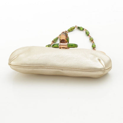Gucci Short Sleeve Tom Ford Era Dionysus Leather Bamboo Chain Clutch Eveningbag — view 6
