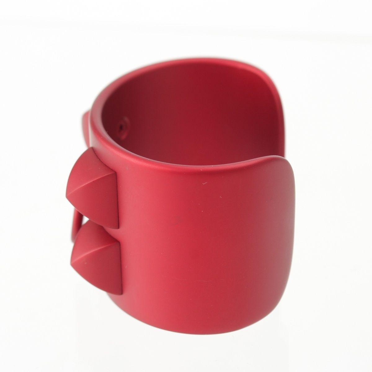 Hermes Medor Collier de Chien Aluminum Cuff Bangle Red Bracelet — view 2