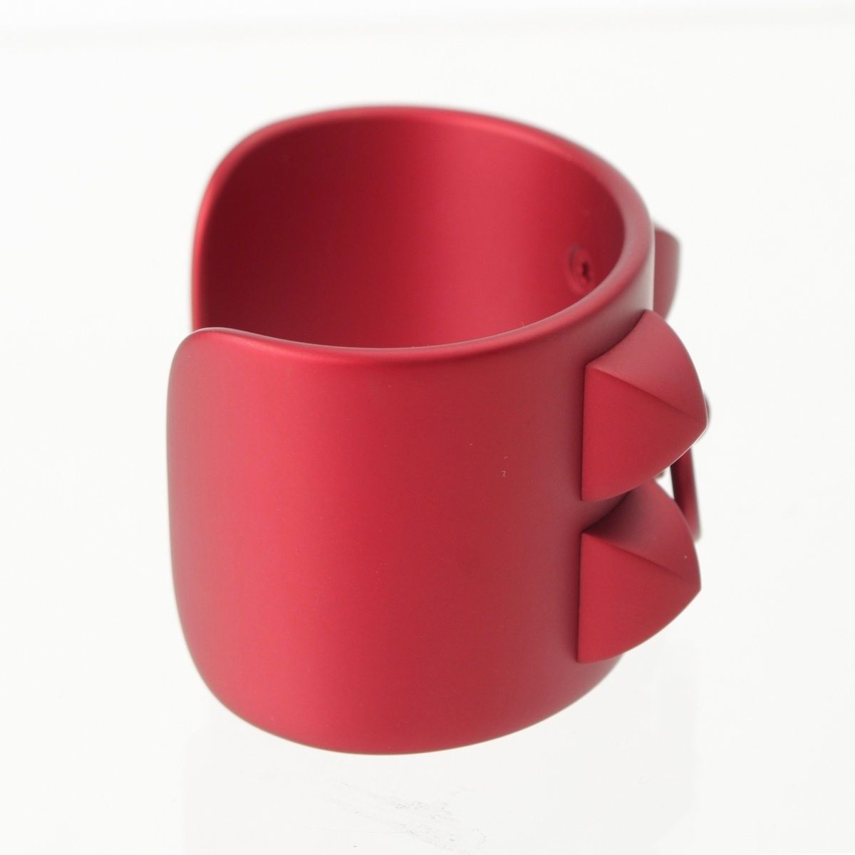 Hermes Medor Collier de Chien Aluminum Cuff Bangle Red Bracelet — view 4