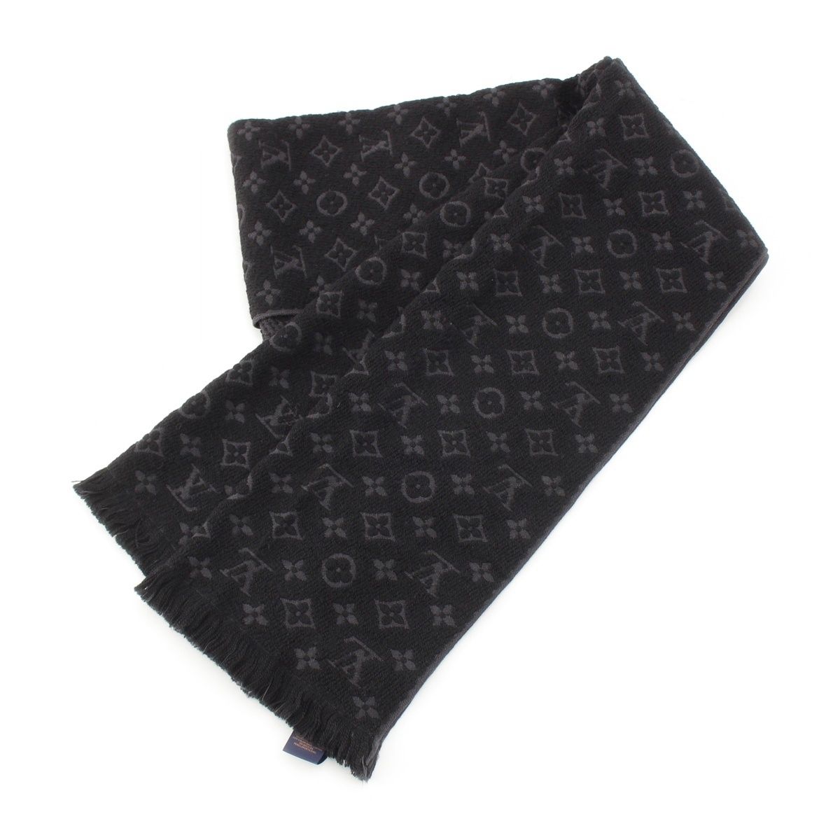 Louis Vuitton Monogram Classic Wool Scarf Noir