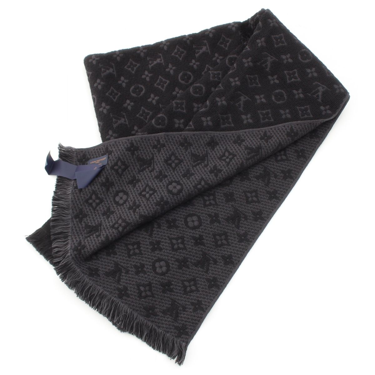 Louis Vuitton Monogram Classic Wool Scarf Noir — view 2