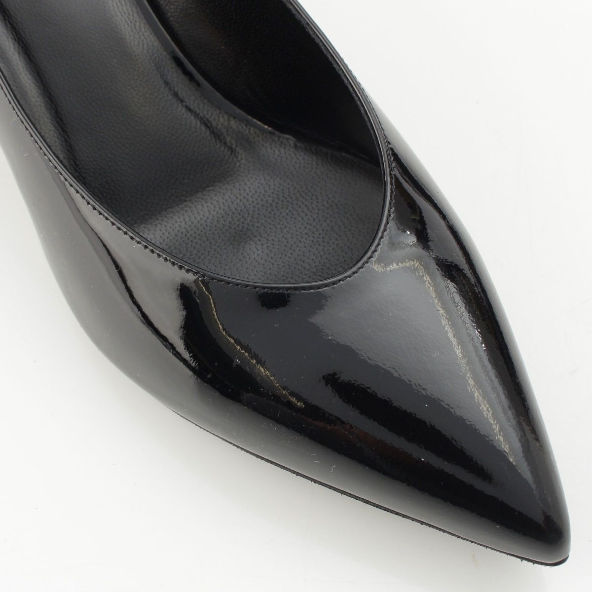 Saint Laurent Kitten 50 Patent Pointed Toe Pumps Black Heels — view 6