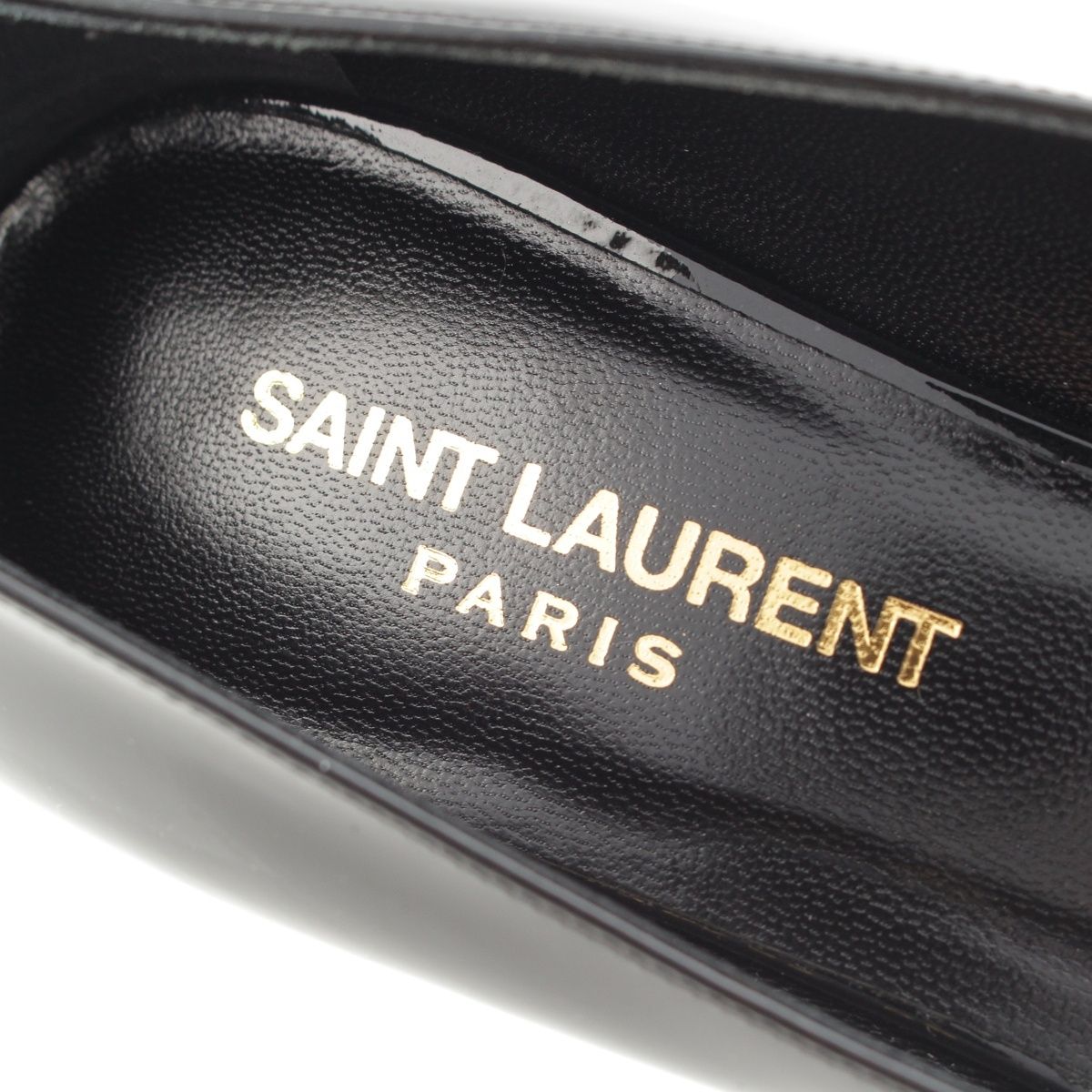 Saint Laurent Kitten 50 Patent Pointed Toe Pumps Black Heels — view 7