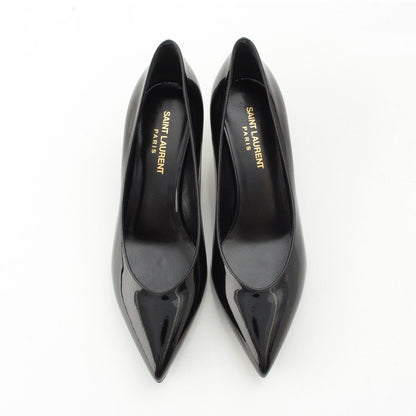 Saint Laurent Kitten 50 Patent Pointed Toe Pumps Black Heels — view 2