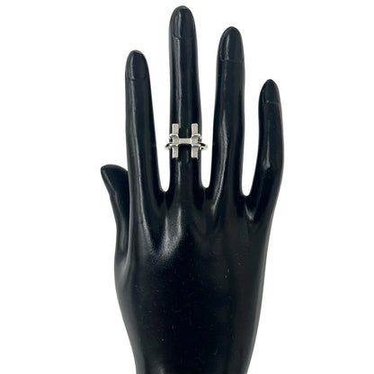 Hermes Vintage H Motif Ring Silver — view 2