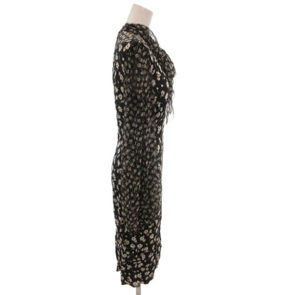 Dolce & Gabbana Shirt Dress Bow Tie Sheer Contrast Floral Pattern Silk Blend — view 3