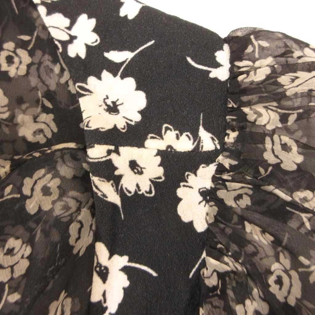 Dolce & Gabbana Shirt Dress Bow Tie Sheer Contrast Floral Pattern Silk Blend — view 6