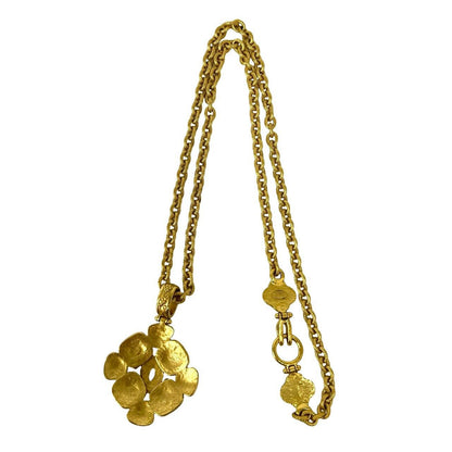 Chanel With Rice 96A CC Logo Clover Pendant Gold — view 6