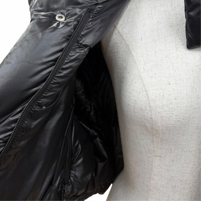 Prada Triangle Logo Cropped Convertible 2-Way Down Vest Black 38 — view 6