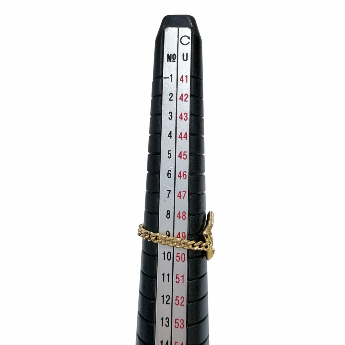 Prada Brass Metal Star Chain Ring Gold JP — view 8