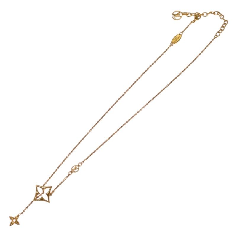 Louis Vuitton Necklace LV Flower Glam Metal Gold — view 3