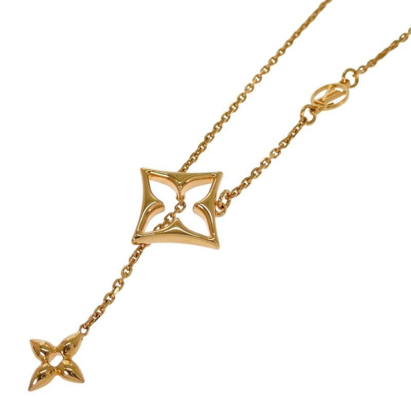 Louis Vuitton Necklace LV Flower Glam Metal Gold — view 5