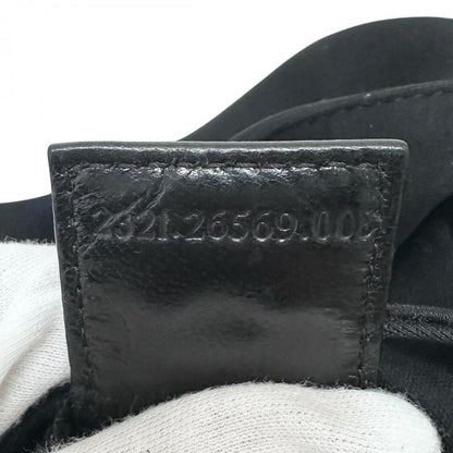 Fendi Shoulder Bag Mamma Baguette FF Logo Cotton Jersey Black Silver — view 8