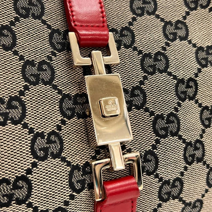 Gucci Handbag Jackie 002 GG Canvas Leather Red Gold — view 7