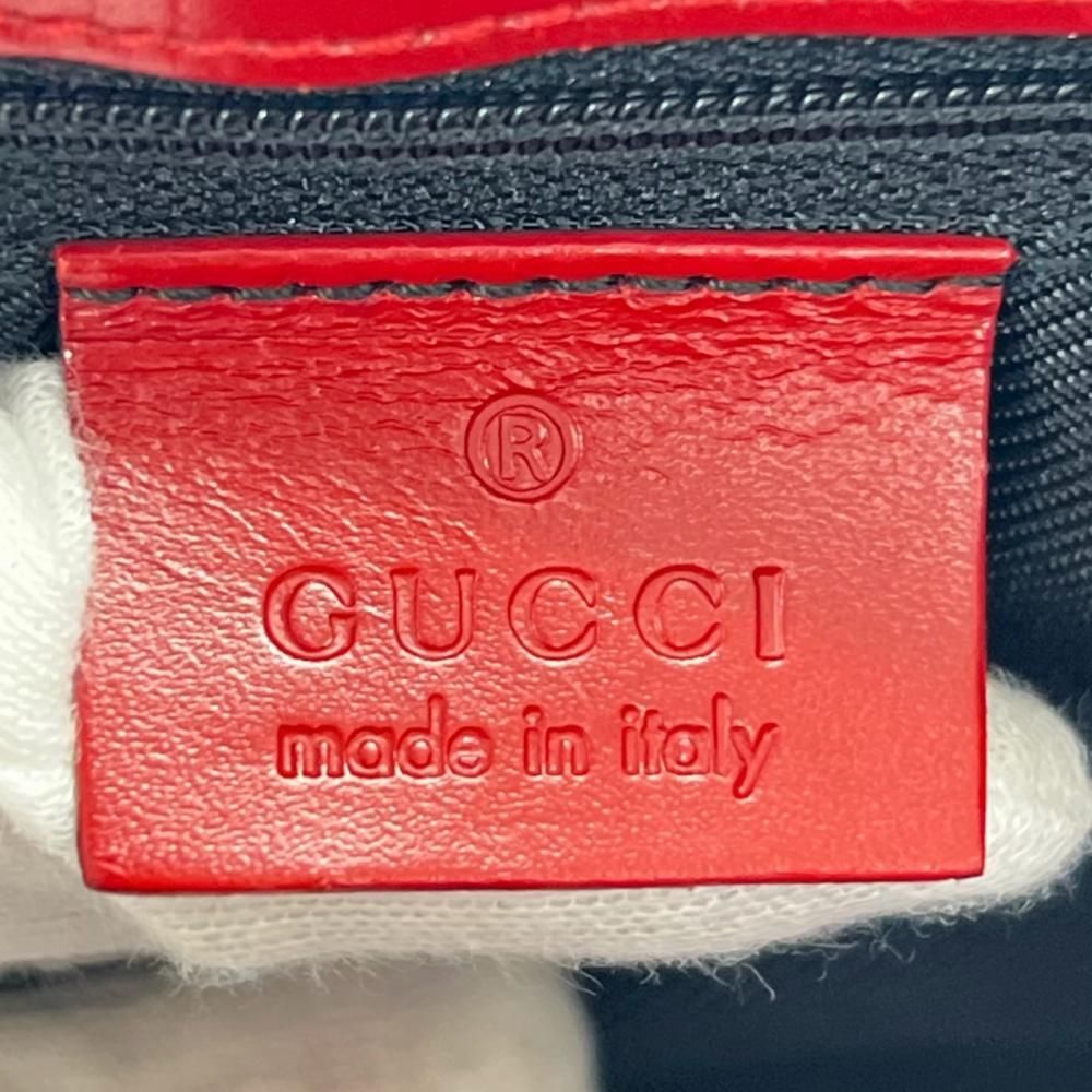 Gucci Handbag Jackie 002 GG Canvas Leather Red Gold — view 5